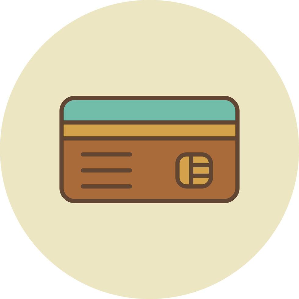 creditcard gevuld retro vector