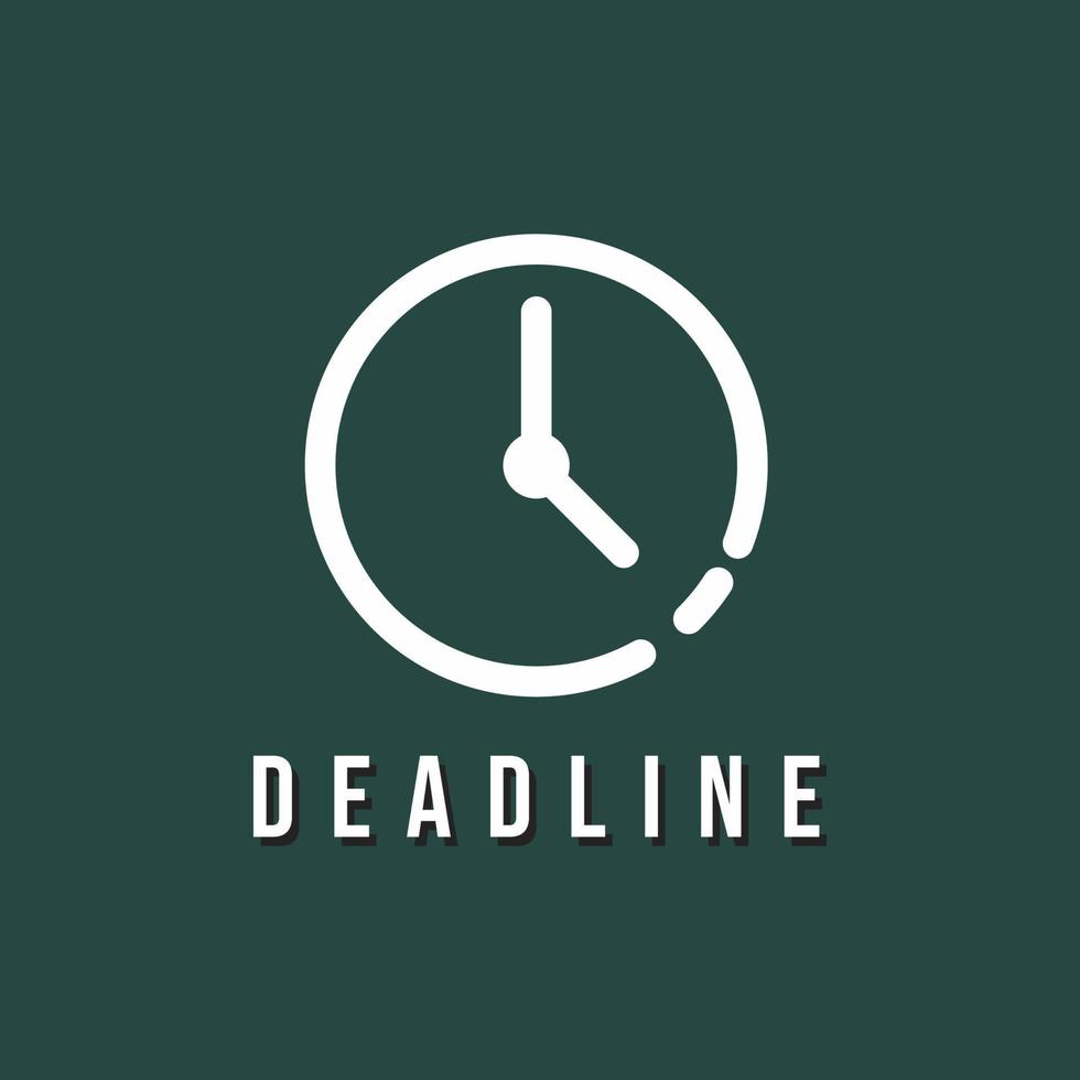 deadline tijdpictogram, klokpictogram vector