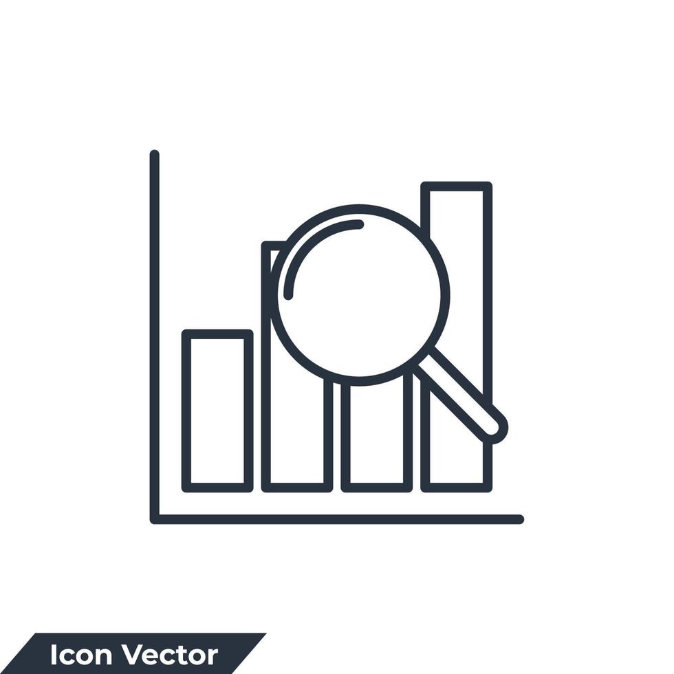 analytics pictogram logo vectorillustratie. symboolsjabloon voor gegevensanalyse voor verzameling van grafische en webdesign vector
