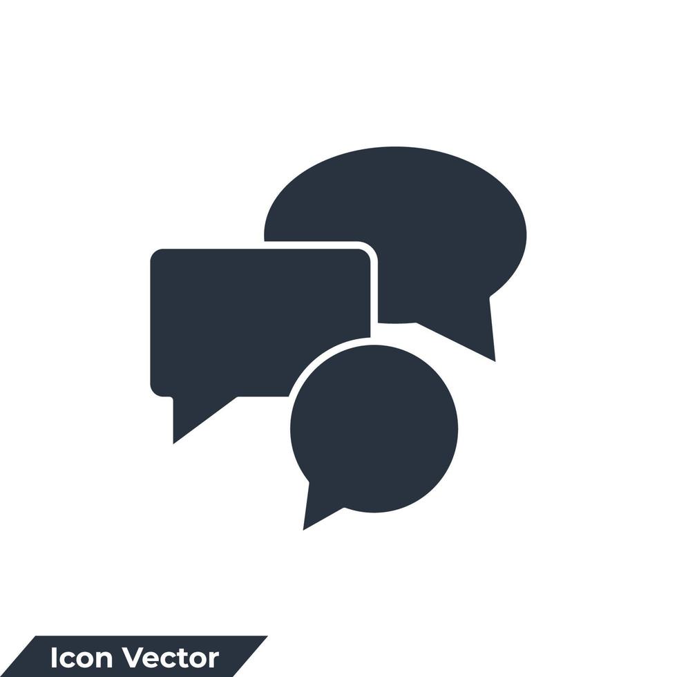 sociale media pictogram logo vectorillustratie. bubble chat symbool sjabloon voor grafische en webdesign collectie vector