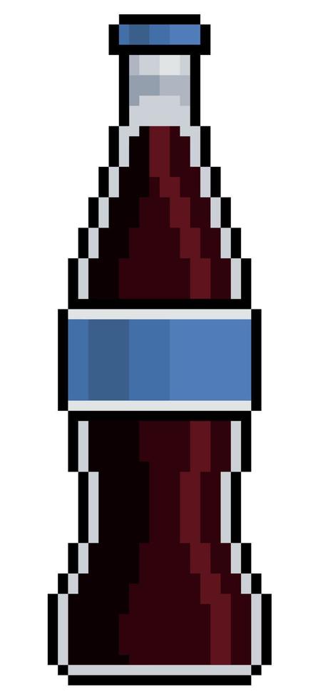 pixel art frisdrank vector pictogram voor 8-bits spel op witte achtergrond