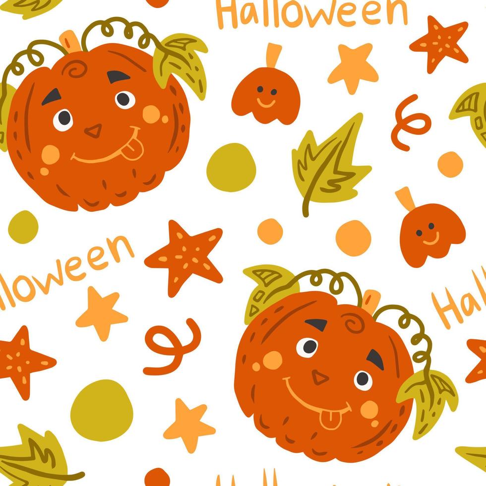 halloween schattig feestelijk naadloos patroon vector