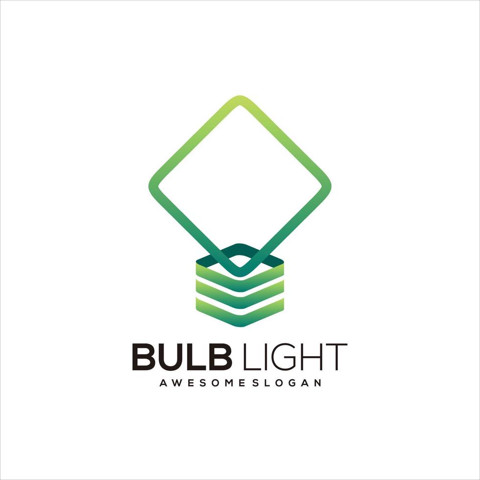 lamp gradiënt kleurrijk logo vector