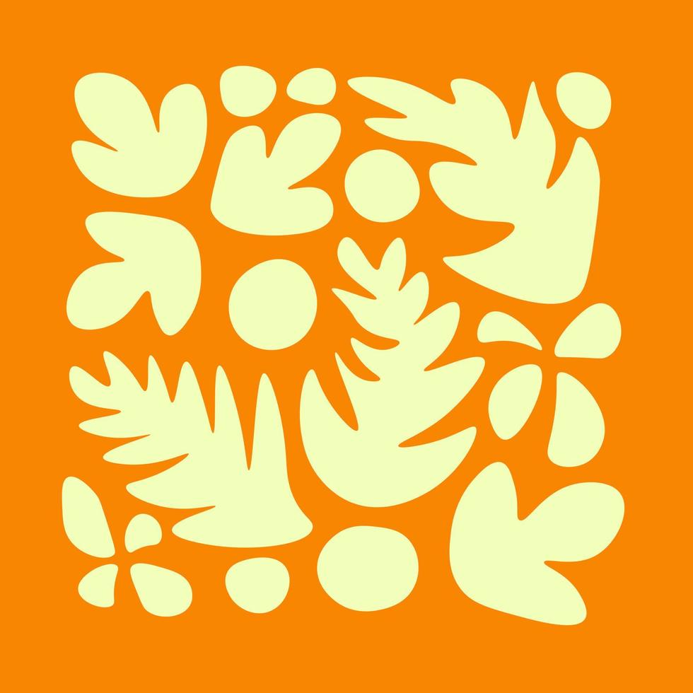 heldere bloemen abstracte tweekleurige vierkante wenskaart vector