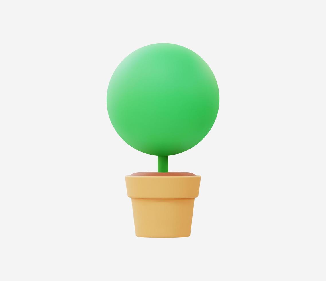 3D-realistische kamerplant vectorillustratie vector