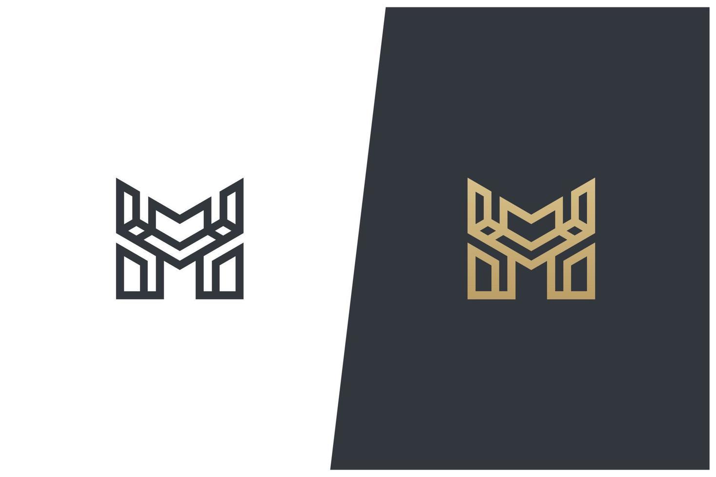 m brief logo vector concept pictogram handelsmerk. universeel m-logotype merk