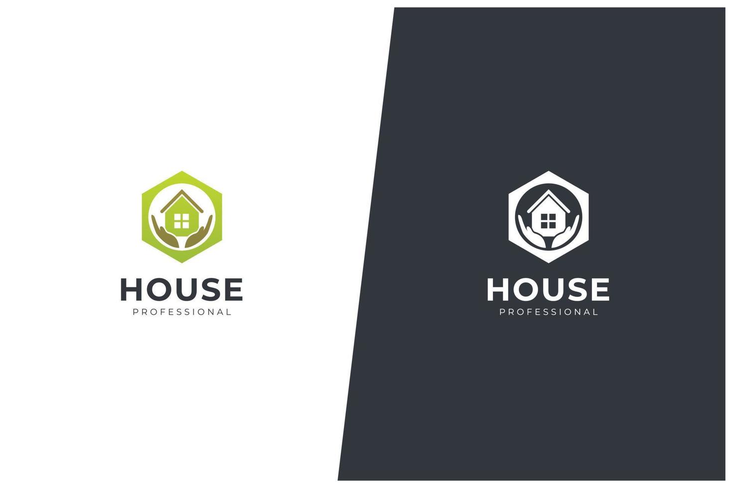 huis vector logo concept onroerend goed renovatie moderne structuur architectuur