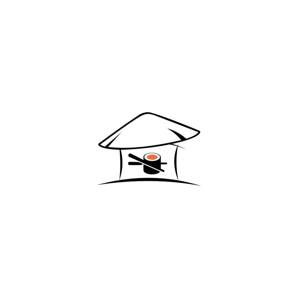 sushi vector logo, pictogram, symbool, embleem, sign.logo van bar of winkel sushi. vectorillustratie.