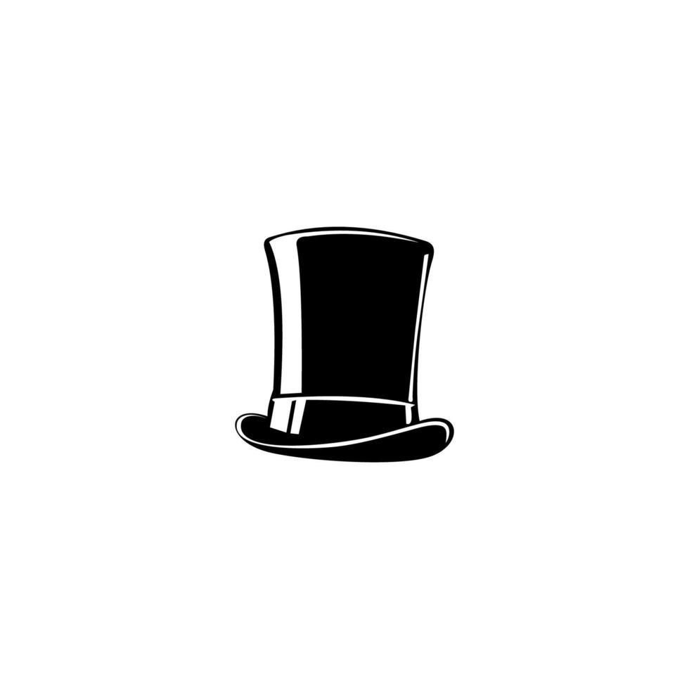 tophat vector icon .old fashion kleding. elegante hoed. pictogram geïsoleerd op witte achtergrond