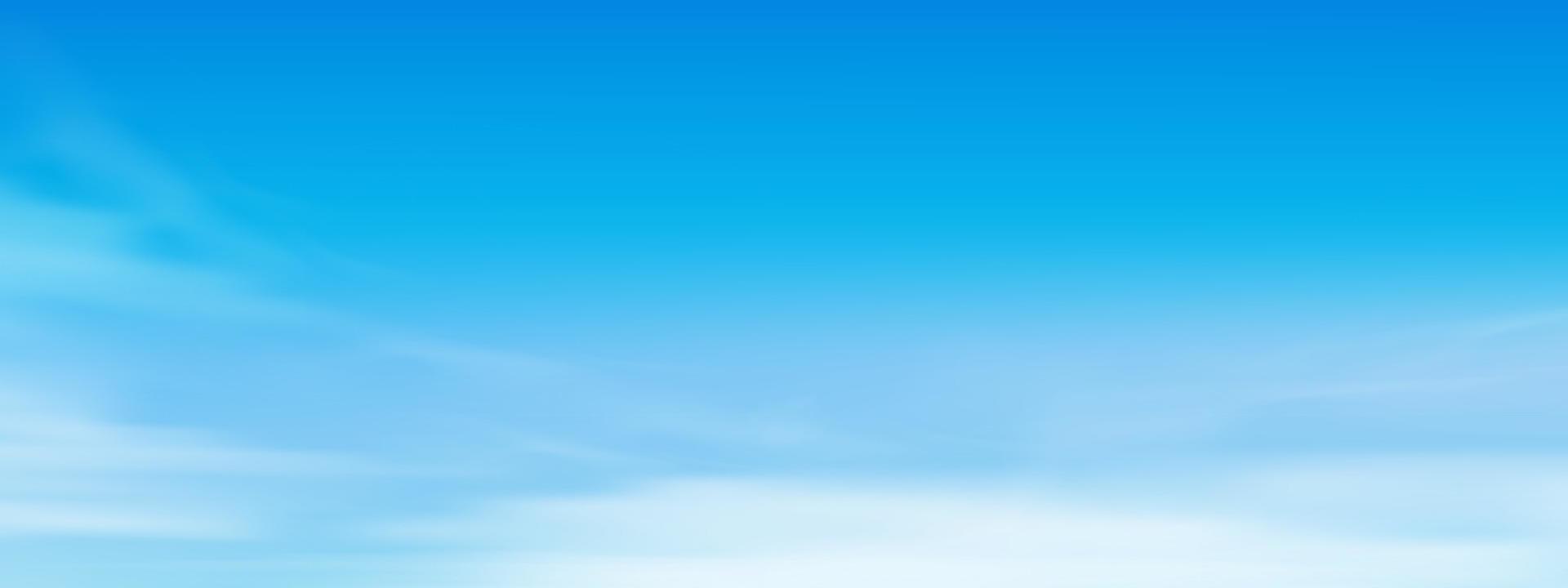 blauwe hemel met altostratus wolken achtergrond, vector cartoon hemel met cirruswolken, concept alle seizoensgebonden horizon banner in zonnige dag lente en zomer in de ochtend. vector illustratie horizon