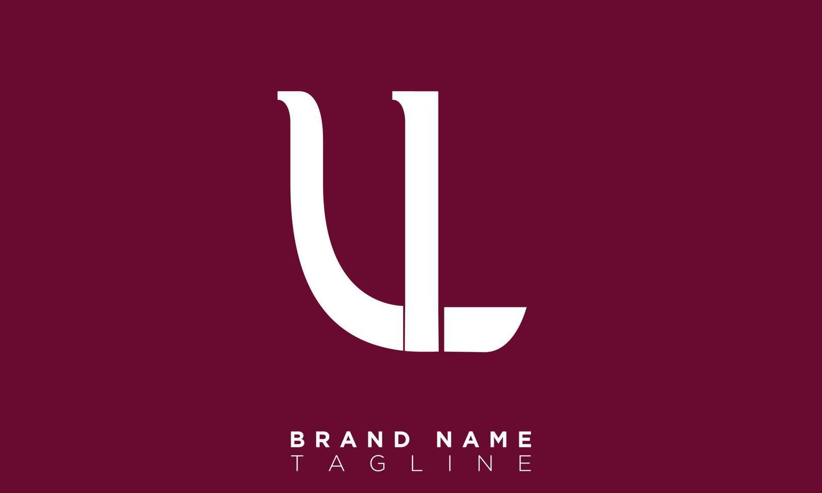 alfabet letters initialen monogram logo ul, lu, u en l vector