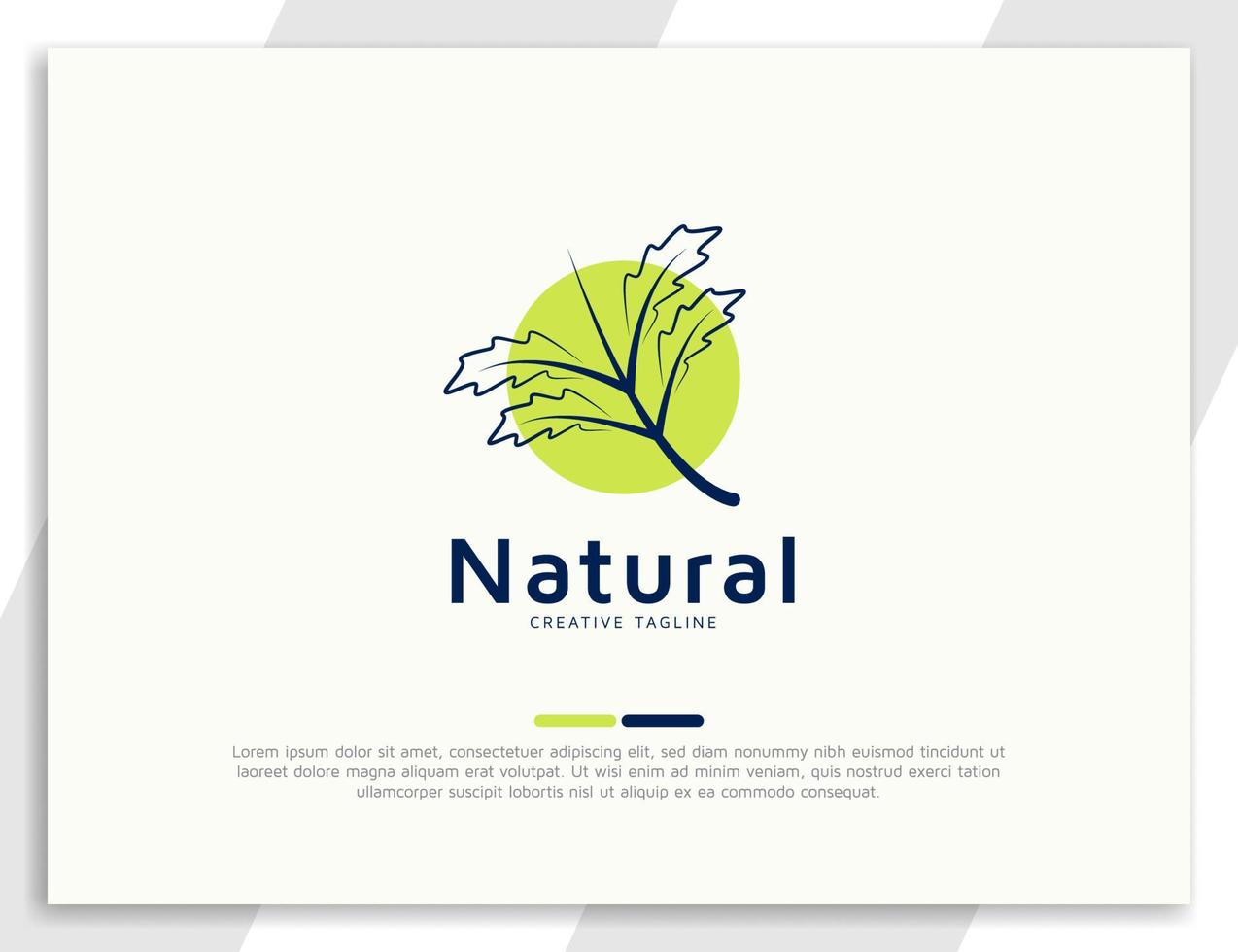 natuurlijke bladeren schoonheid logo ontwerpsjabloon vector