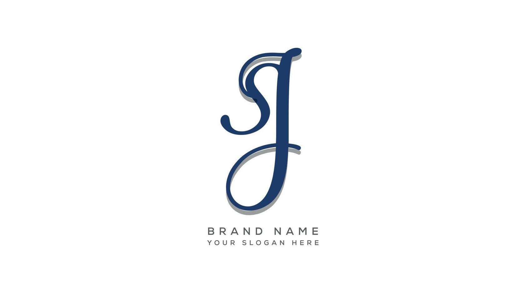 alfabet letters initialen monogram logo sj, js, s en j vector