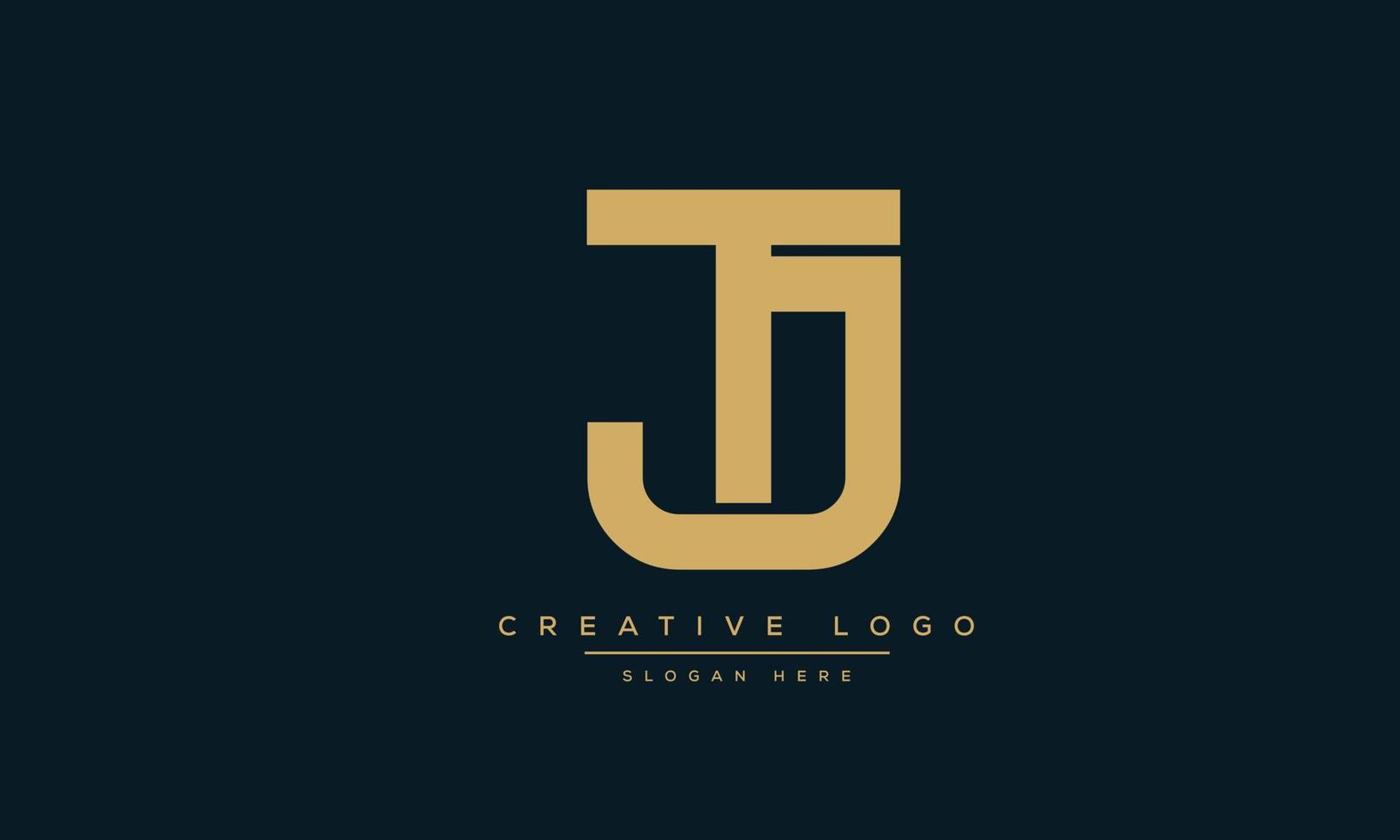 alfabet letters initialen monogram logo tj, jt, t en j vector