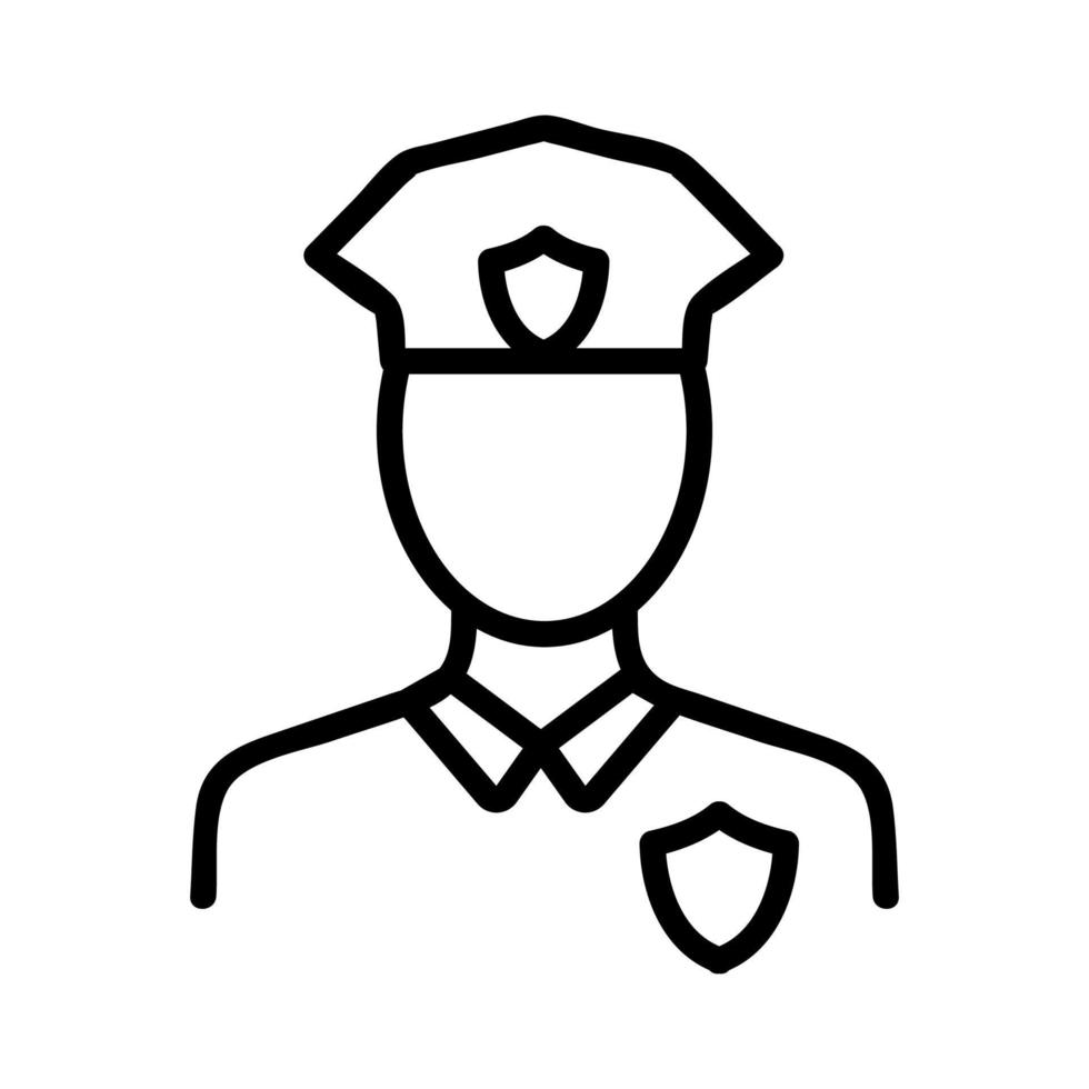 sheriff pictogram vector. geïsoleerde contour symbool illustratie vector