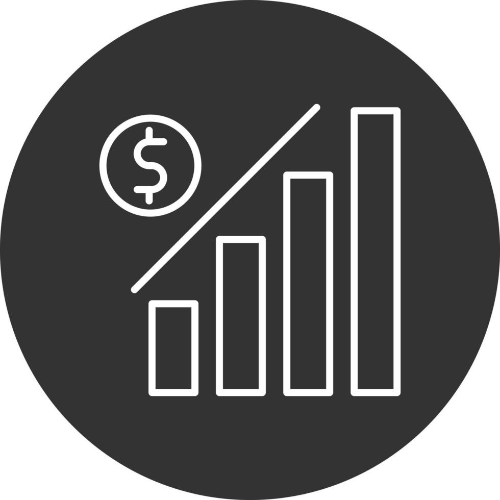 economie lijn omgekeerd pictogram vector