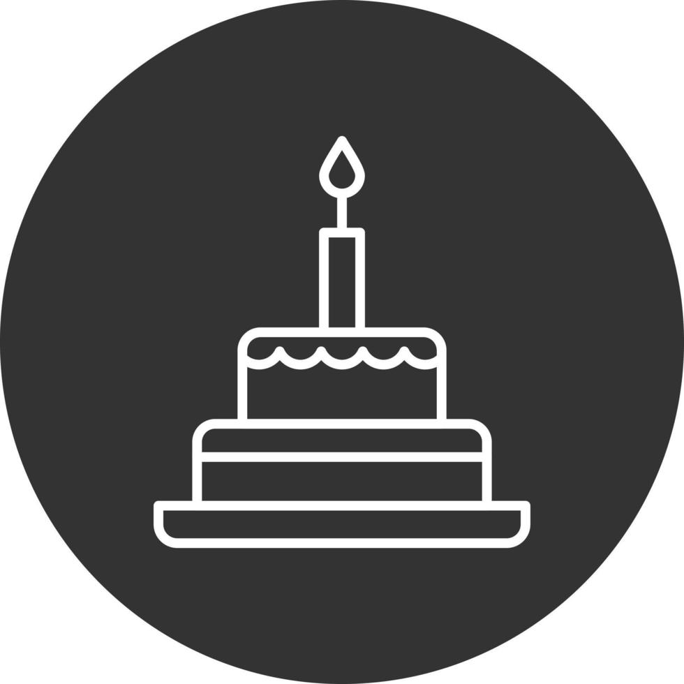 cake lijn omgekeerd pictogram vector