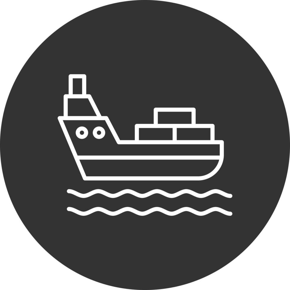 scheepvaartlijn omgekeerd pictogram vector