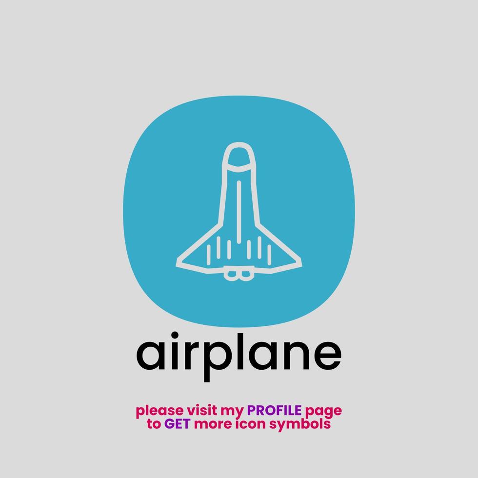 vliegtuiglijnen symbool voor app-pictogram of bedrijfslogo - crop-stijl versie 1 vector