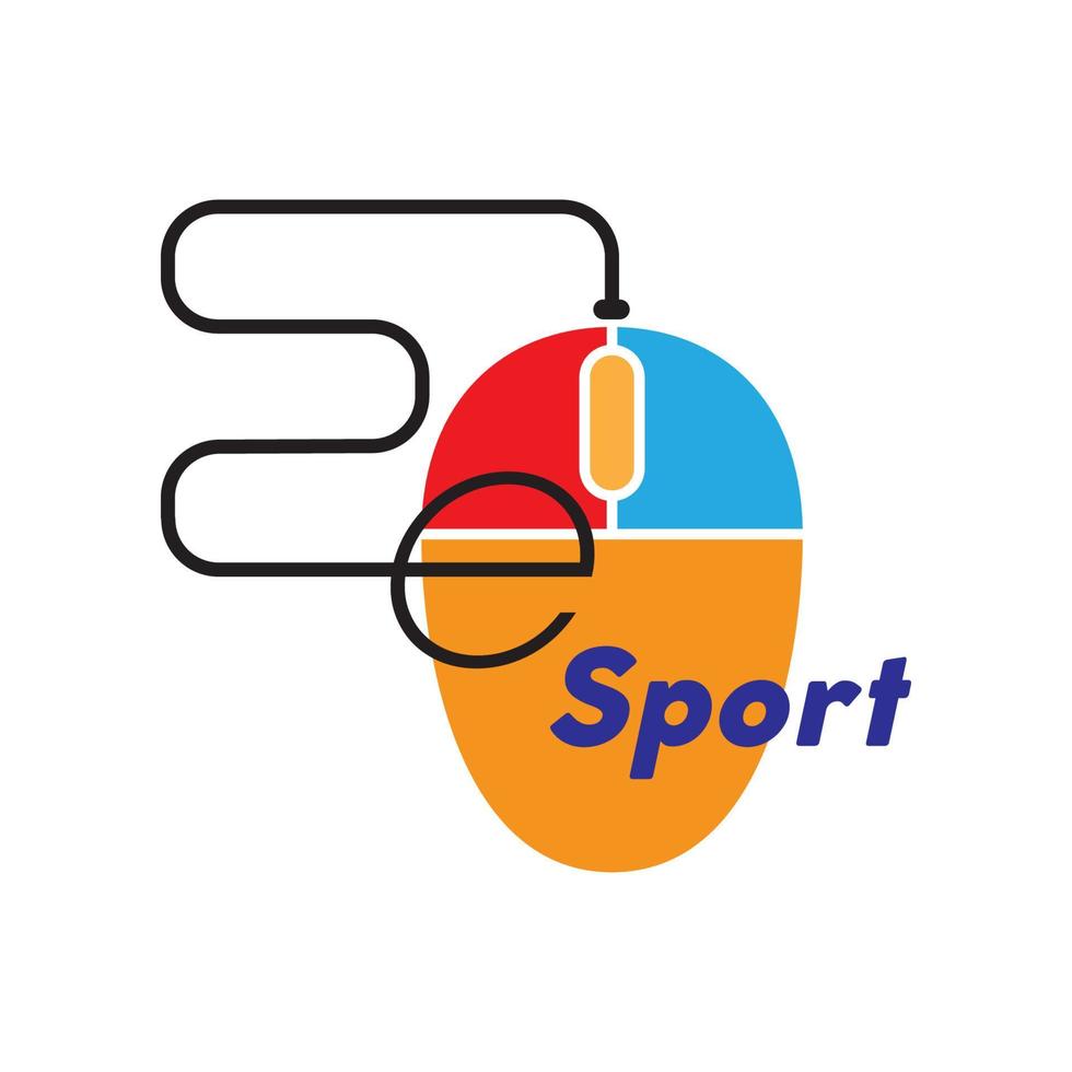 e sport logo vector ontwerp