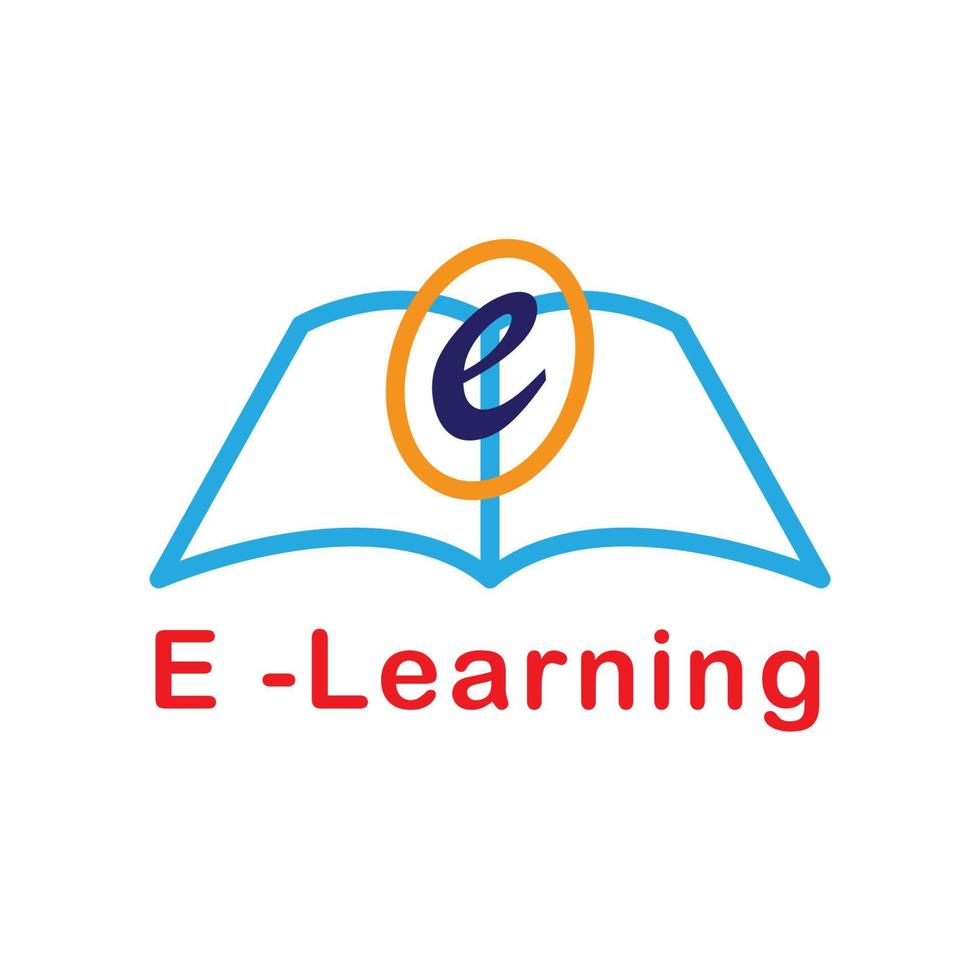 illustratie vectorafbeelding van e learning logo vector