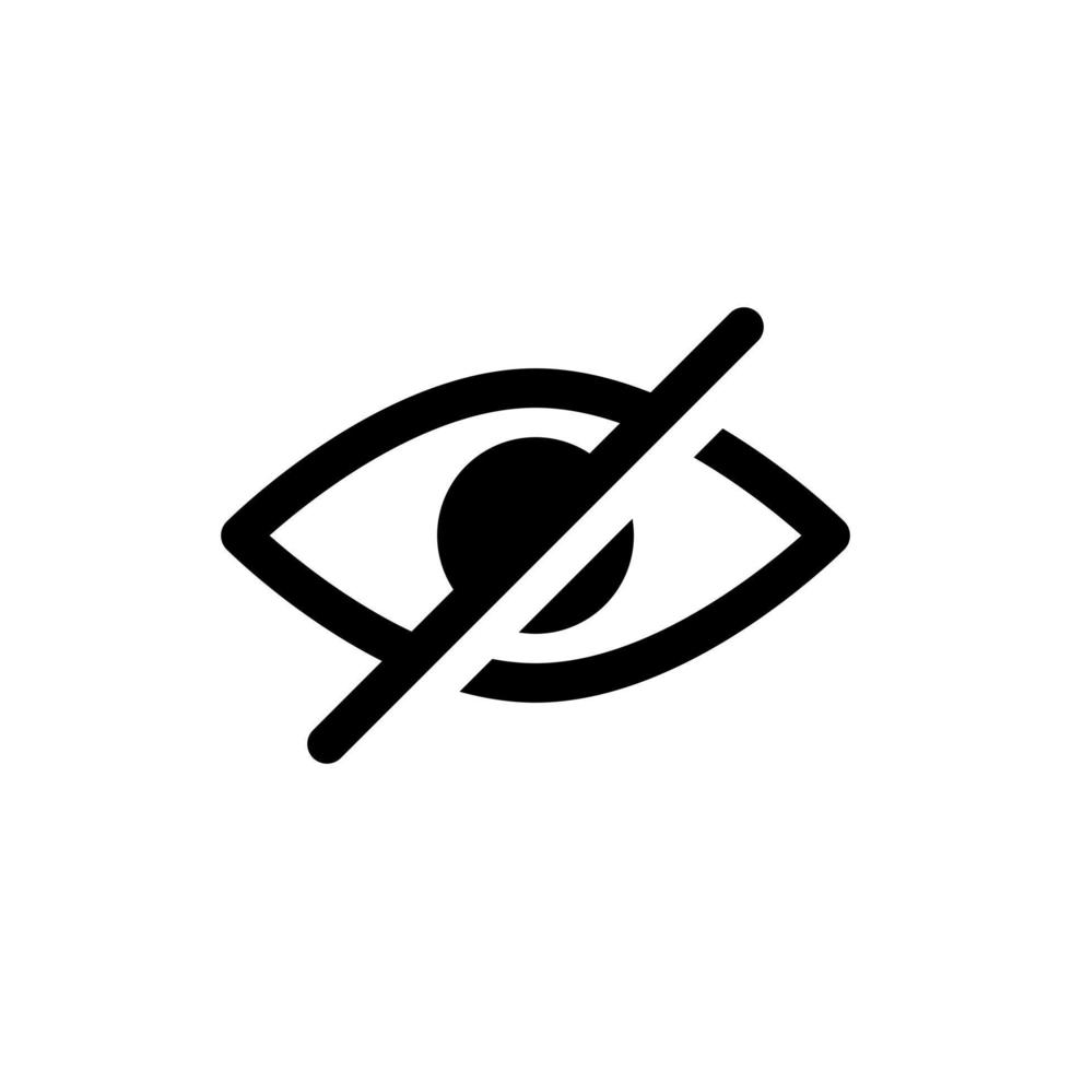 verborgen blinde oog oog pictogram ontwerp vectorillustratie. vector