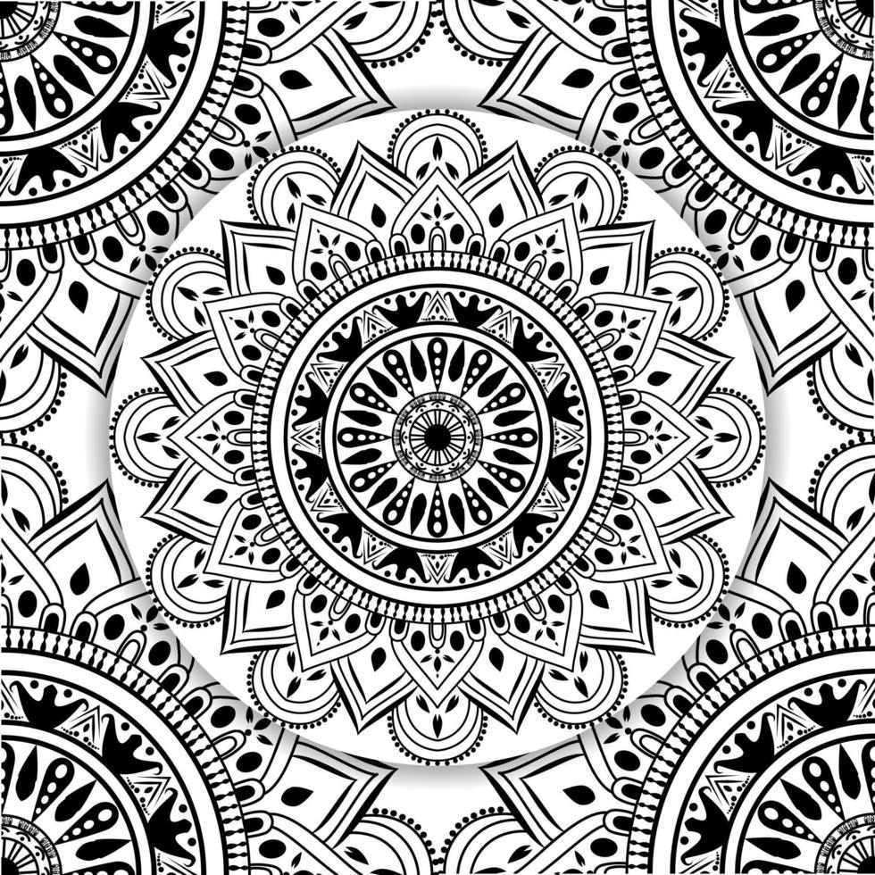 sier mandala volwassen kleurboek pagina. stijl kleurplaat, kleuren volledige pagina mandala ontwerp. volwassen kleurplaat vector