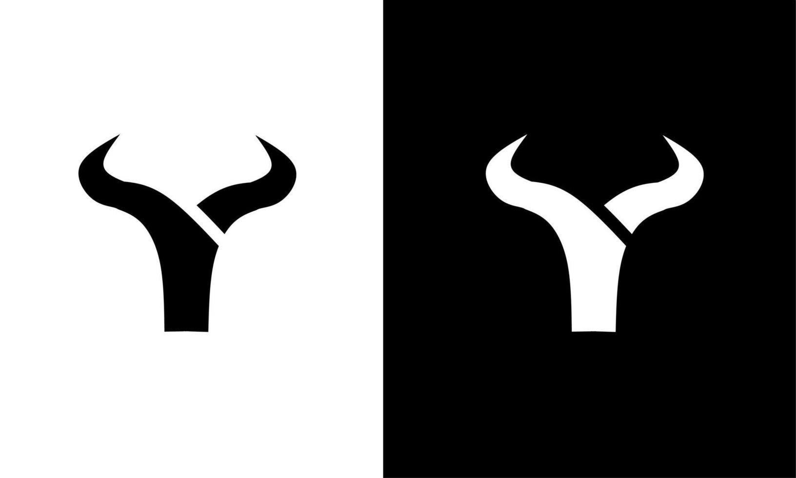 illustratie vectorafbeeldingen van sjabloon logo letters y vorm hoofd stier vector