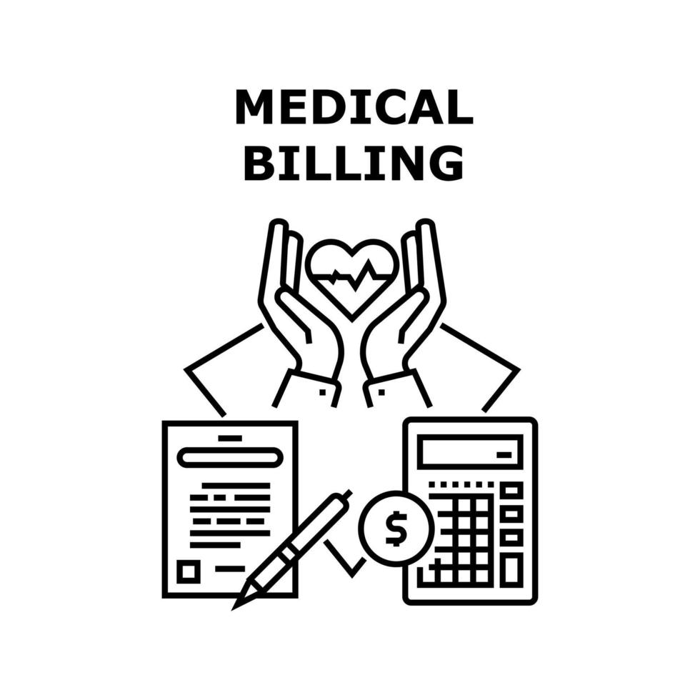 medische facturering pictogram vectorillustratie vector