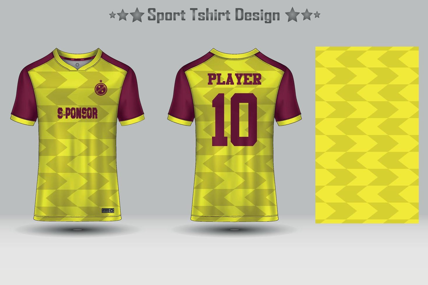 abstract voetbaltrui geometrisch patroon mockup sjabloon sport t-shirt design vector