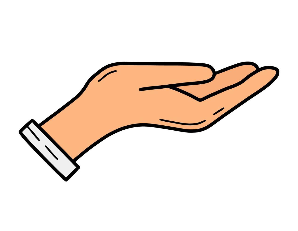een gevende hand, een pictogram voor hulp en ondersteuning vector