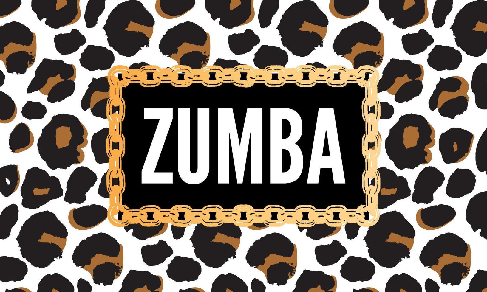 slogan zumba dansstudio. veelkleurig gesneden woord vector