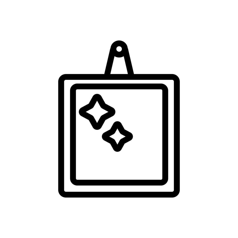 spiegel pictogram vector. geïsoleerde contour symbool illustratie vector