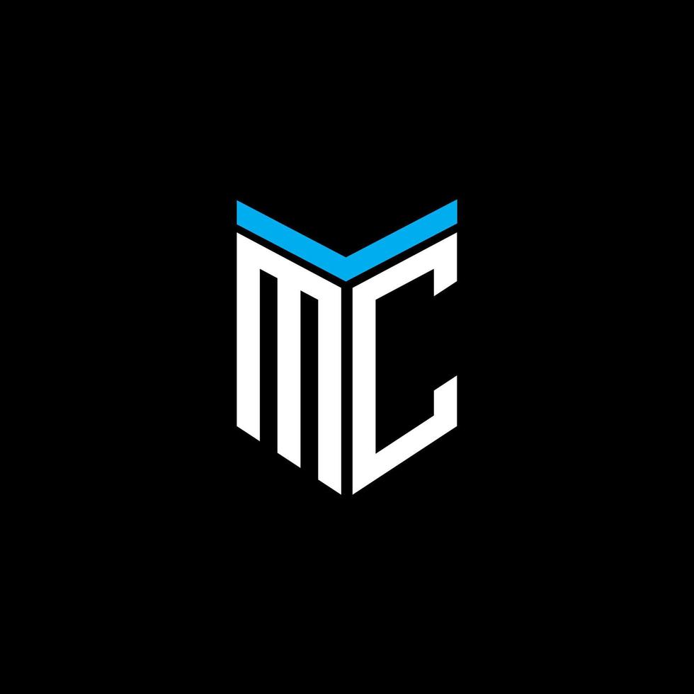 mc letter logo creatief ontwerp met vectorafbeelding vector