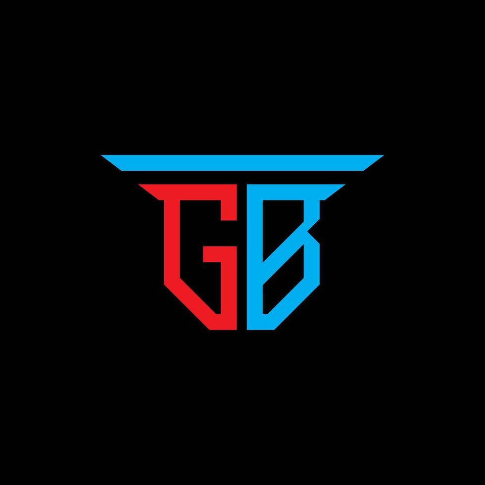 gb letter logo creatief ontwerp met vectorafbeelding vector