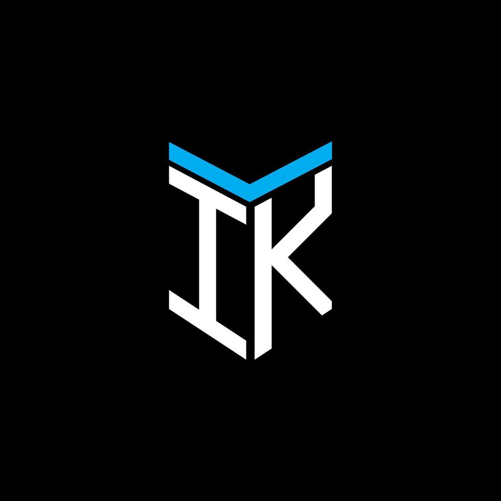 ik letter logo creatief ontwerp met vectorafbeelding vector