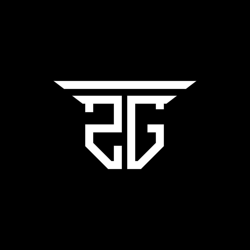 zg letter logo creatief ontwerp met vectorafbeelding vector