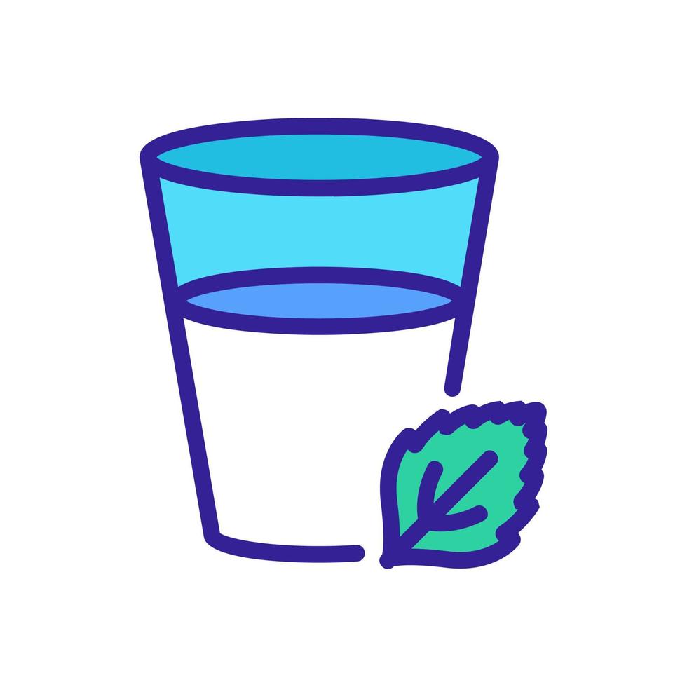 muntdrank in glas pictogram vector overzicht illustratie