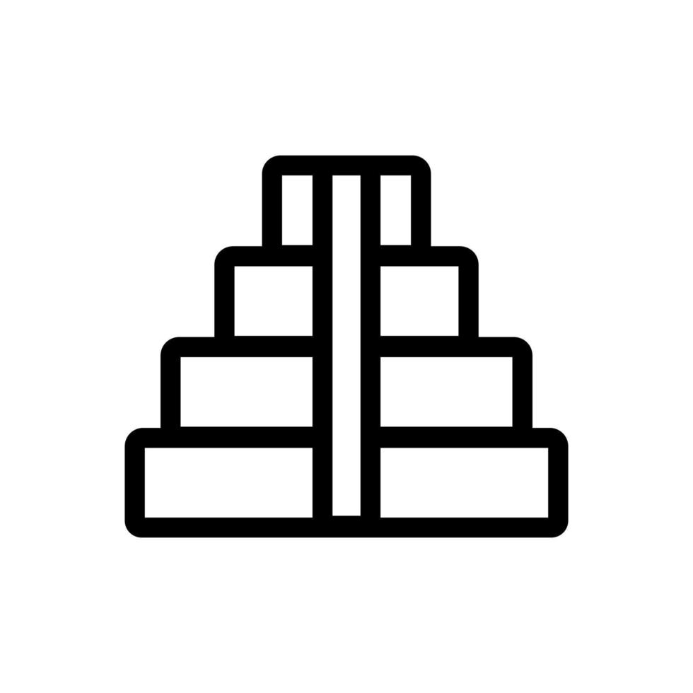 piramide pictogram vector. geïsoleerde contour symbool illustratie vector