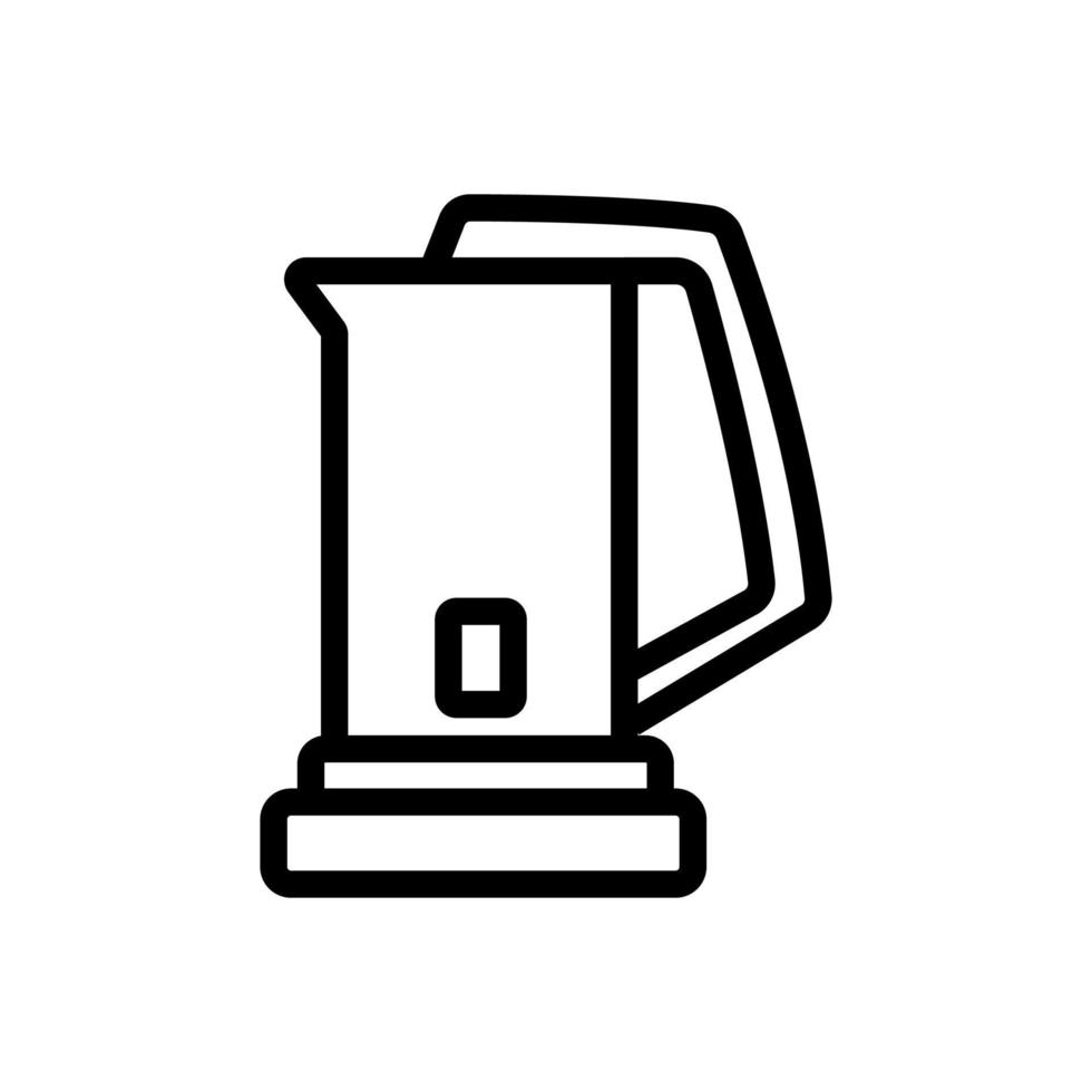 waterkoker zweepslag pot pictogram vector overzicht illustratie