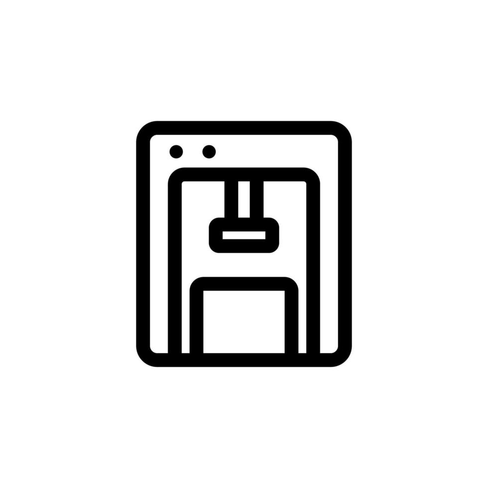 druk op pictogram vector. geïsoleerde contour symbool illustratie vector