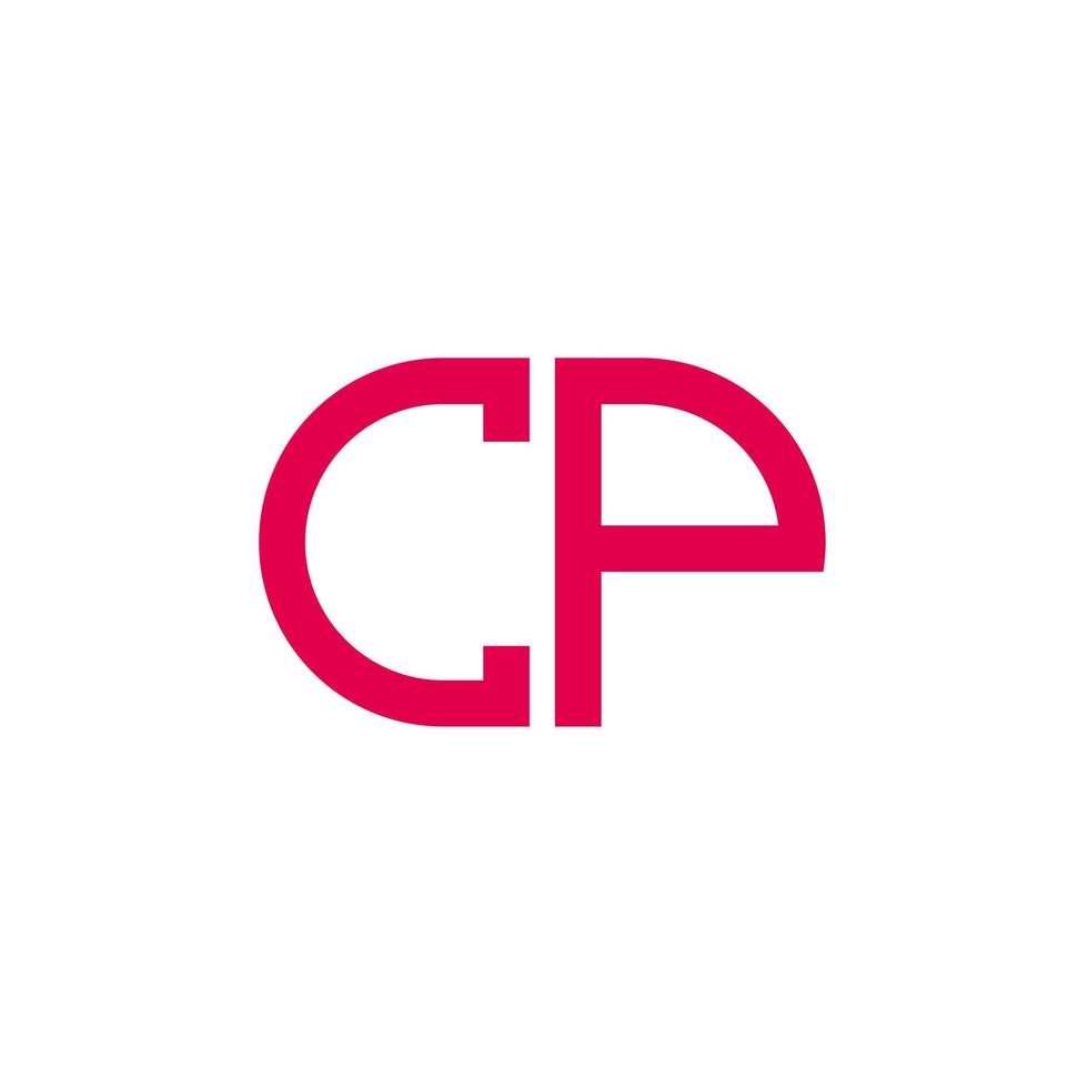 cp letter logo creatief ontwerp met vectorafbeelding vector
