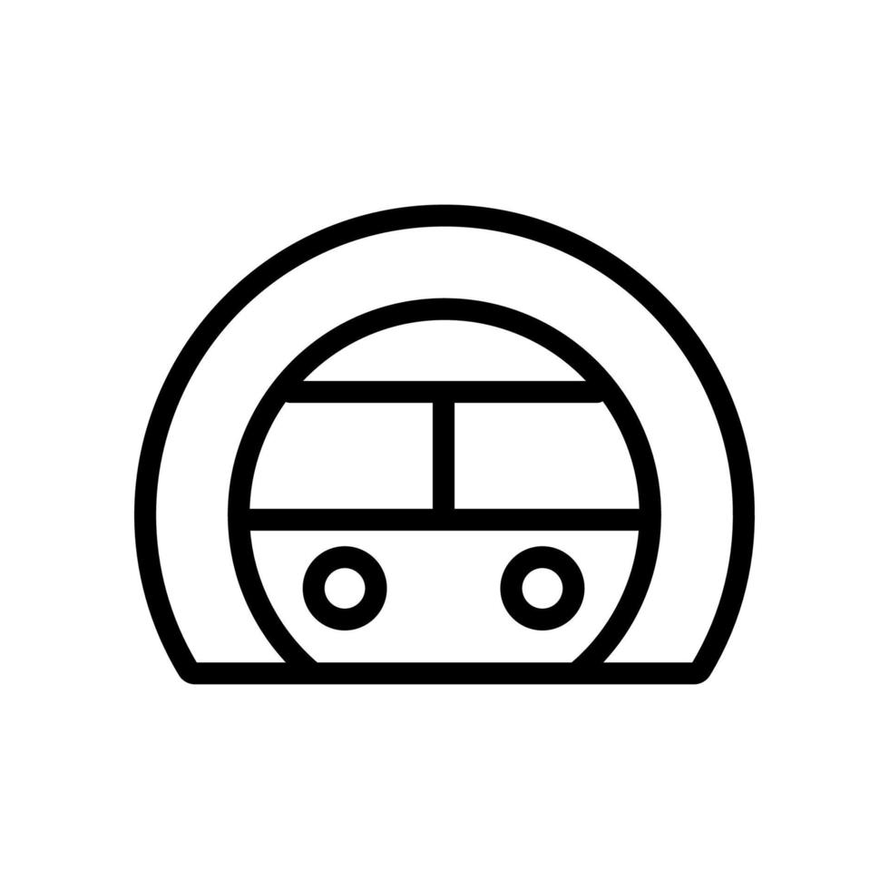 metro trein pictogram vector overzicht illustratie