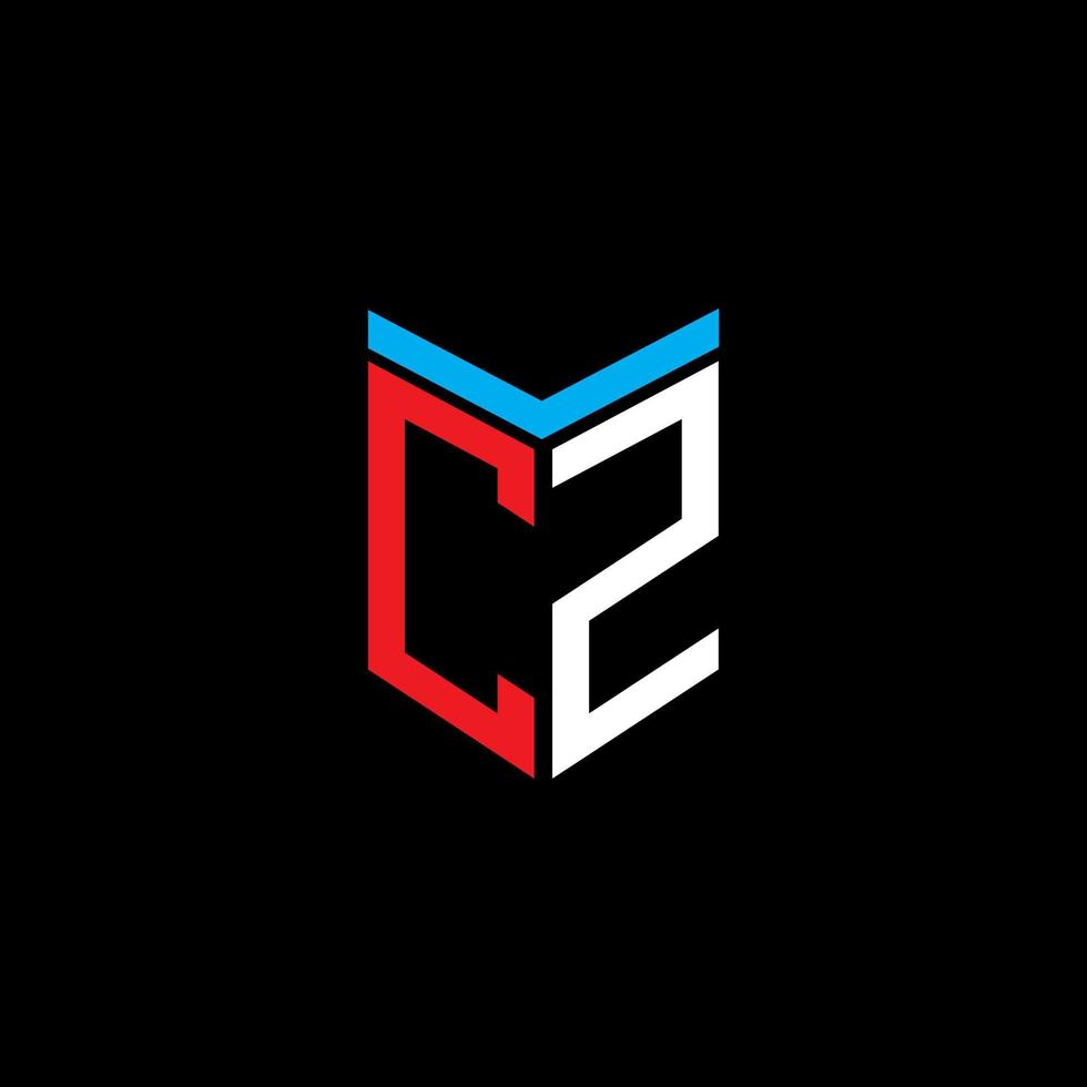 cz letter logo creatief ontwerp met vectorafbeelding vector
