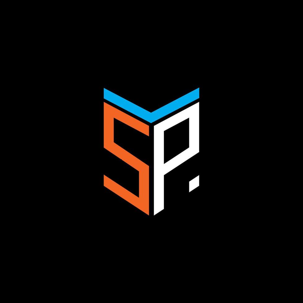 sp letter logo creatief ontwerp met vectorafbeelding vector