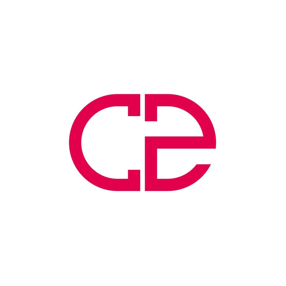 cz letter logo creatief ontwerp met vectorafbeelding vector