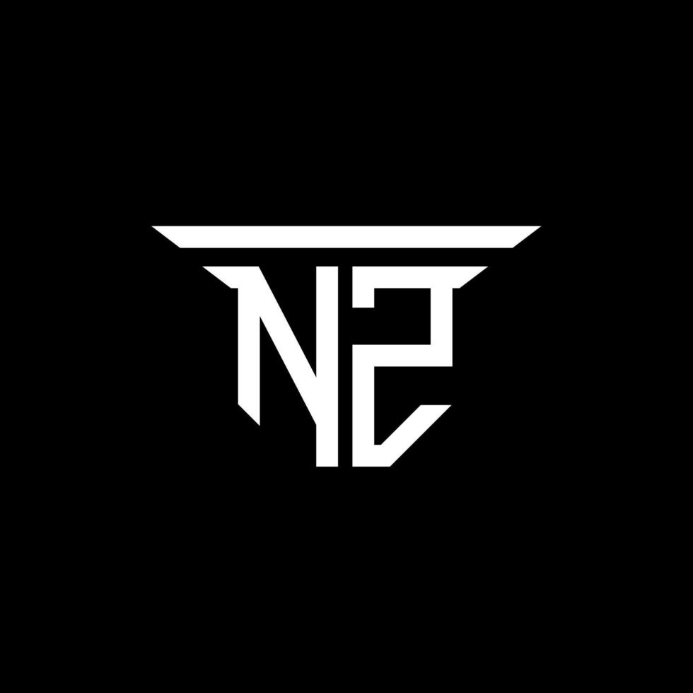 nz letter logo creatief ontwerp met vectorafbeelding vector