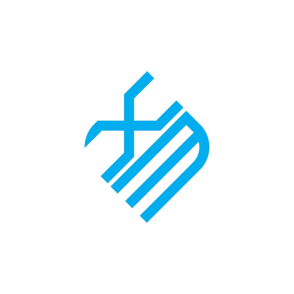 xm letter logo creatief ontwerp met vectorafbeelding vector