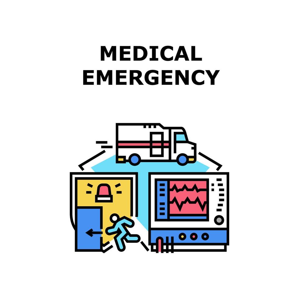 medische noodsituatie pictogram vectorillustratie vector