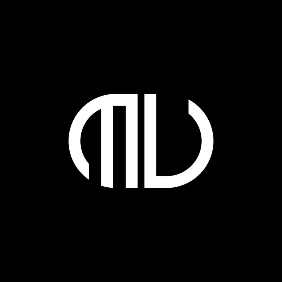 mu letter logo creatief ontwerp met vectorafbeelding vector